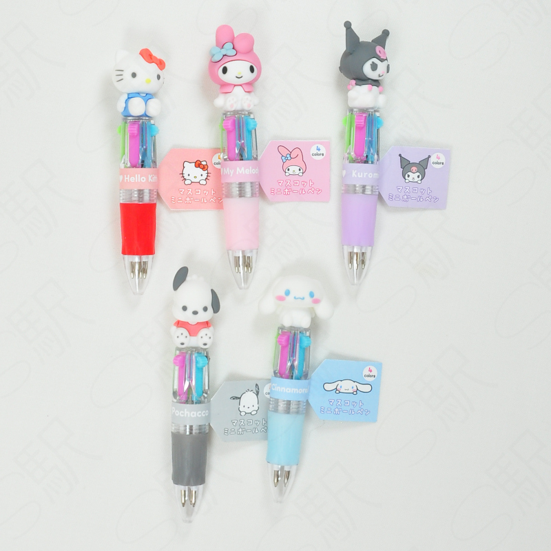 Kamio Japan CUTE MODEL 0.5mm Mini Mascot 4-Color Ballpoint